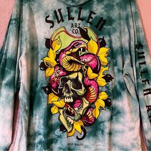 Sullen Art Co Mens Graphic Hoodie XL Skull Snake Design by Sergo Manzur